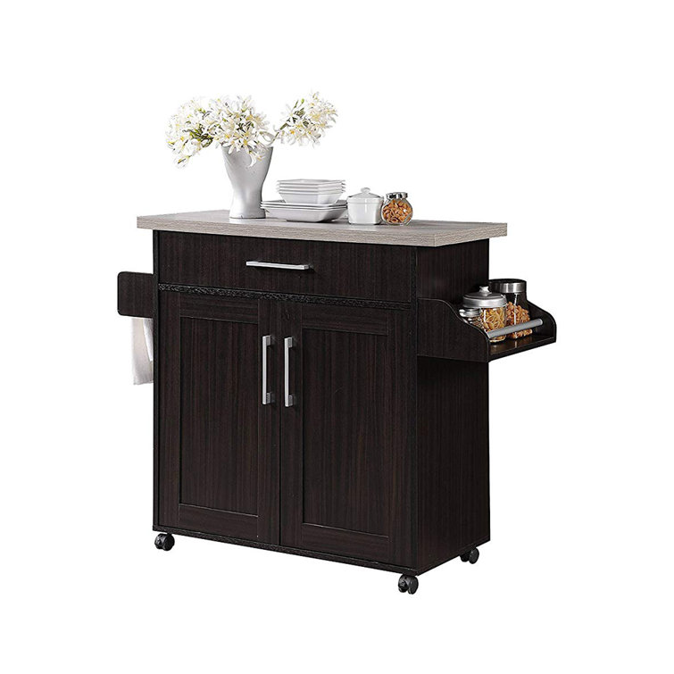 Hodedah Wood Kitchen Cart Reviews Wayfair